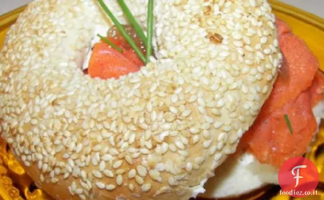Un panino al salmone affumicato molto interessante