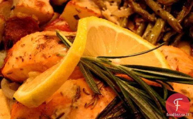Salmone arrosto al rosmarino