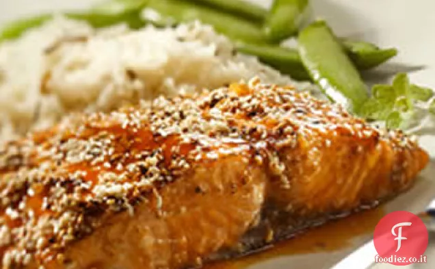 Salmone incrostato di sesamo