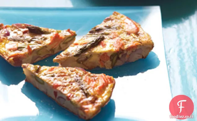 Frittata di salmone e asparagi