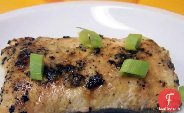 Miele Senape Salmone alla griglia o bistecche di tonno