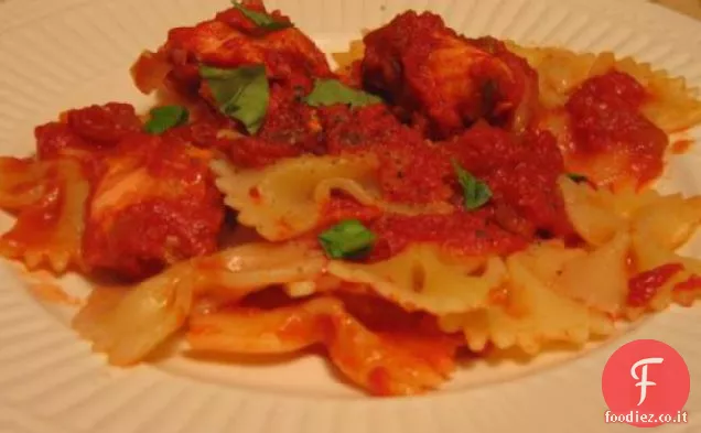 Pasta con Salsa Rossa e Salmone