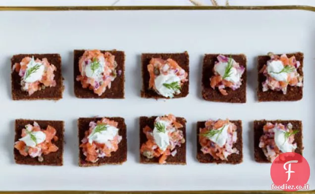 Rillettes di salmone affumicato e yogurt Dilled