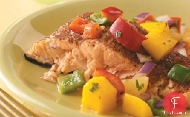 Salmone con Salsa caraibica