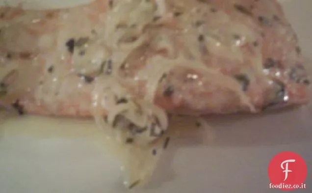 Salmone alla griglia in salsa di champagne