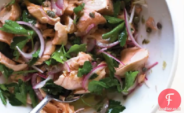 Insalata di salmone con Prezzemolo e Capperi