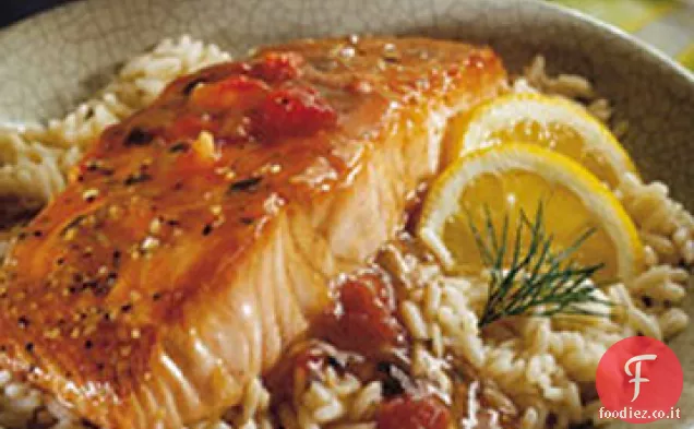 Salmone glassato balsamico