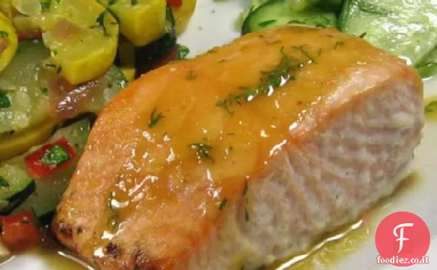 Salmone arrosto con glassa di senape dolce-N-Caldo-Robin Miller