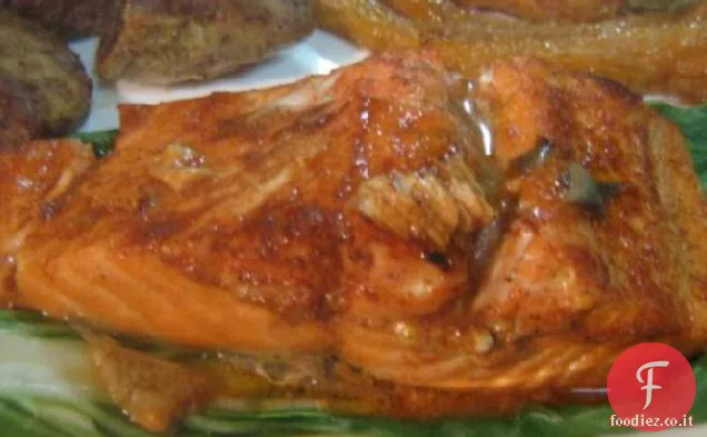 Salmone arrostito agli agrumi