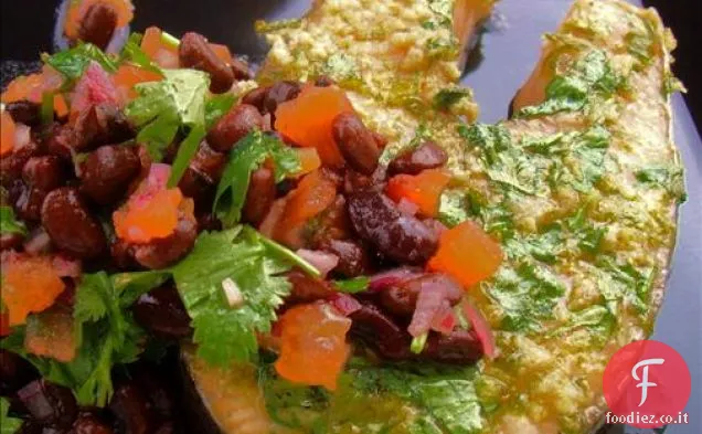 Salmone con mostarda di sedano rapa