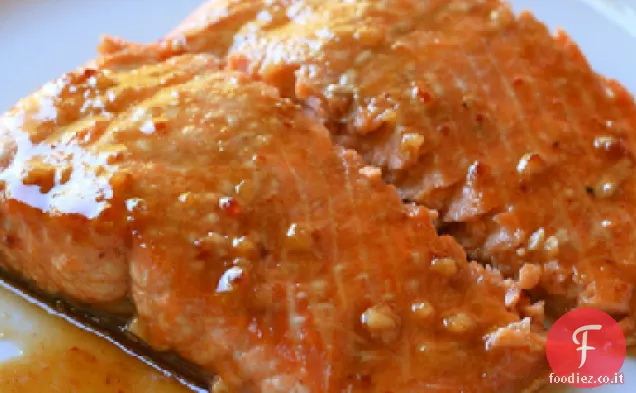 Salmone glassato all'acero