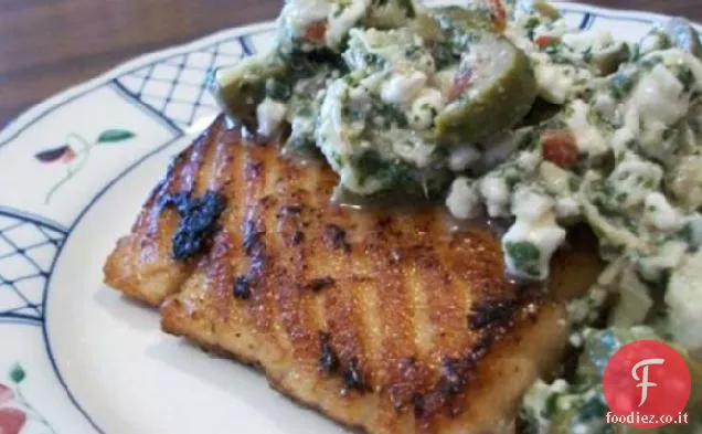 South Beach Diet Salmone alla griglia con salsa di carciofi