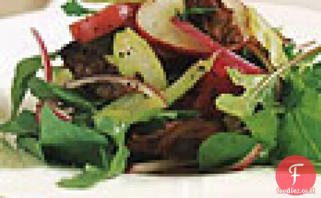 Insalata di ostriche affumicate e patate con rucola