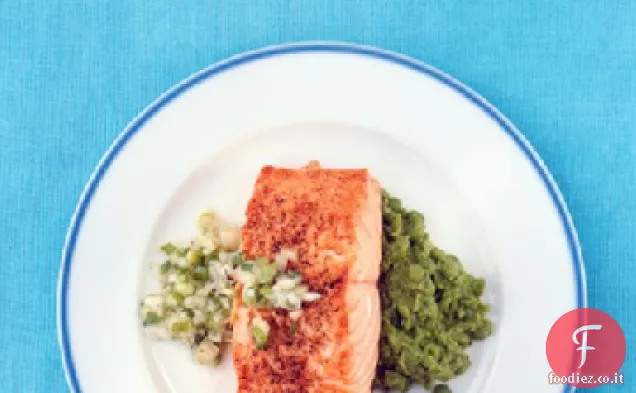 Salmone con gusto scalogno