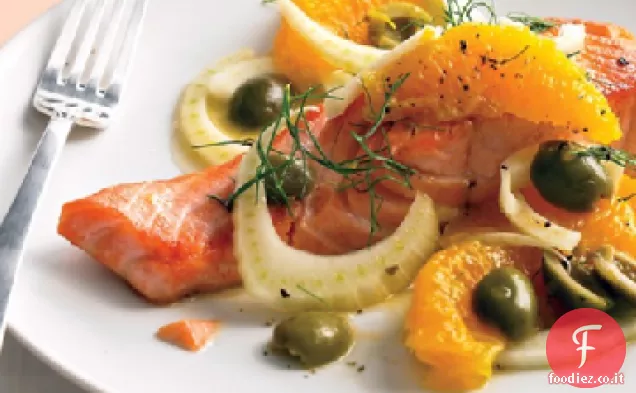 Salmone scottato con Arance e Finocchio