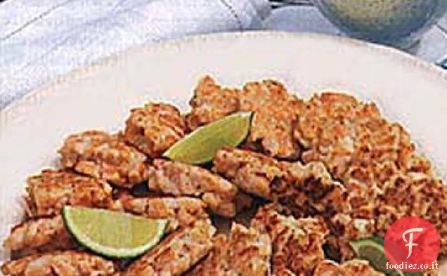 Tortini di salmone con salsa di dragoncello-Erba cipollina