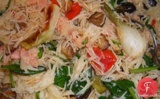 Sockeye Popeye Pasta con verdure arrosto