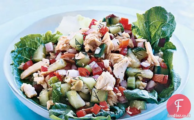 Insalata di salmone con vinaigrette di aneto