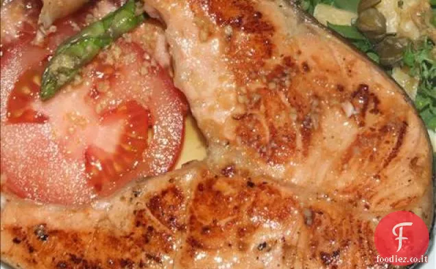 Salmone alla griglia con Pomodori e Capperi