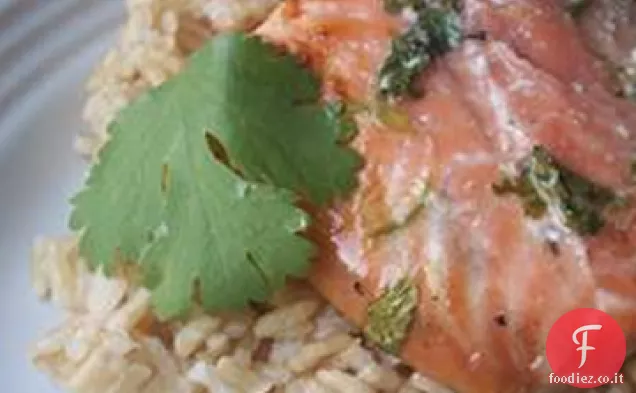 Salmone al coriandolo alla griglia