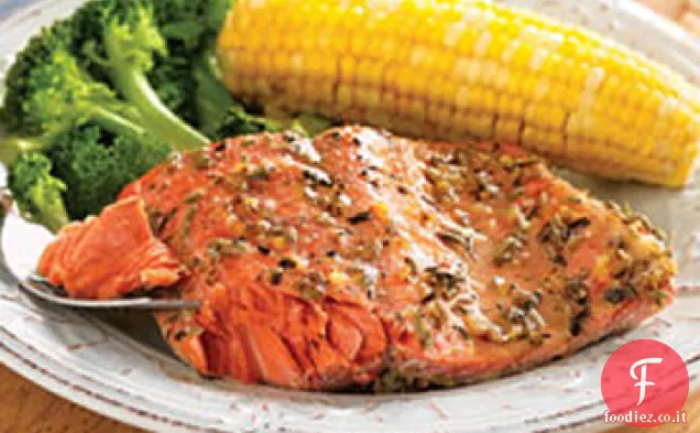 Salmone al forno alle erbe