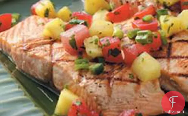 Salmone con salsa di frutta
