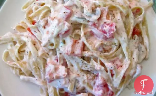 Nord-ovest Cremoso Salmone affumicato Fettuccine Alfredo