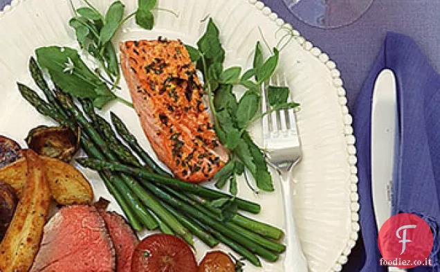 Salmone arrosto con Acetosa e Limone