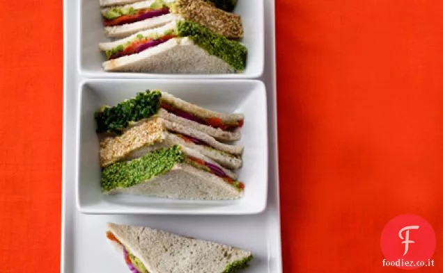 Salmone affumicato-Wasabi tè panini
