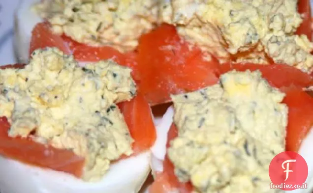 Salmone affumicato Uova ripiene