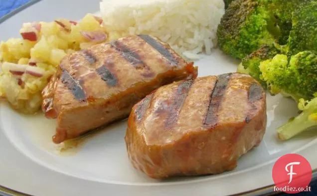 Salmone con salsa di albicocche
