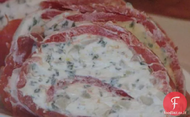 Antipasti di salmone affumicato al formaggio