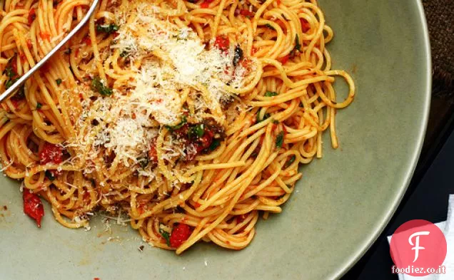Pasta Puttanesca, Insalata di Cuori di Carciofi spezzati