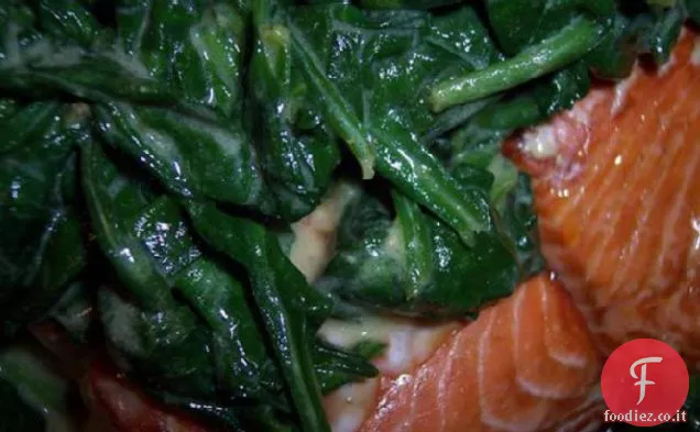 Salmone con Spinaci e Senape