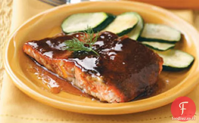 Ricetta Salmone glassato all'arancia