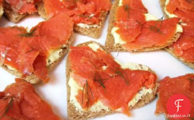Salmone affumicato e Wasabi tè panini