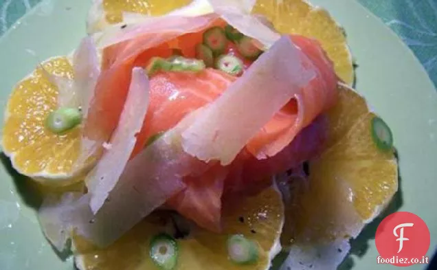 Finocchio, Salmone affumicato e insalata di arance