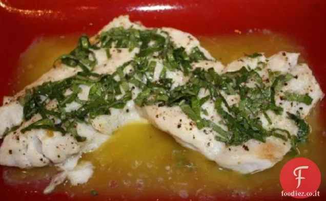 Dentice rosso con Vinaigrette al Basilico