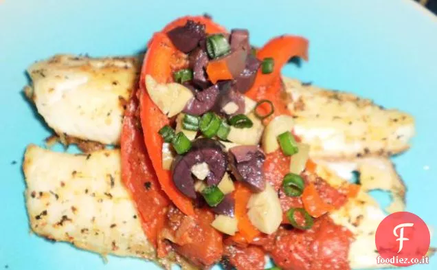 Dentice rosso al forno in salsa di aneto