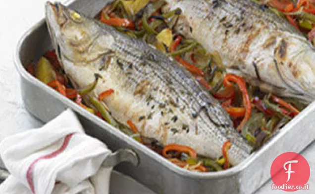 Ricetta Basquaise di pesce intero arrosto