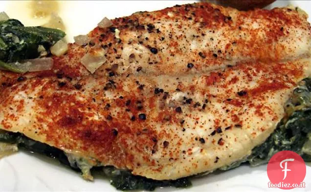 La mia suola al vapore e verdure