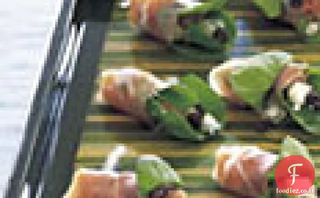 Gorgonzola avvolto in prosciutto con rucola