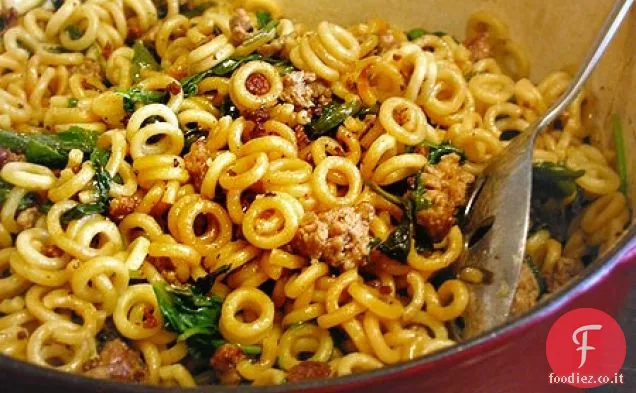 Anelletti con Salsiccia e Verdure