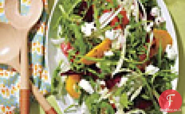 Insalata di barbabietole arrosto e formaggio di capra