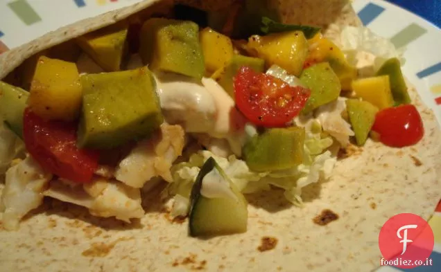 Tacos di pesce con Salsa di Mango