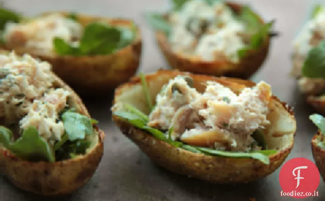 Bucce di patate alla trota affumicata