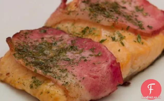 Trota avvolta in pancetta