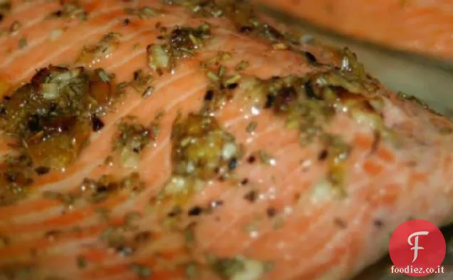 Trota alla griglia con Rosmarino, Limone e Aglio