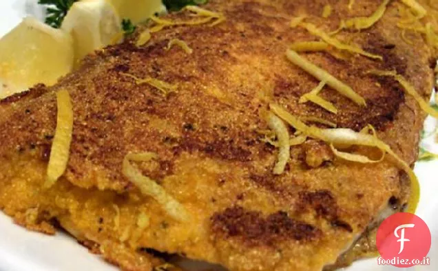 Trota impanata di farina di mais