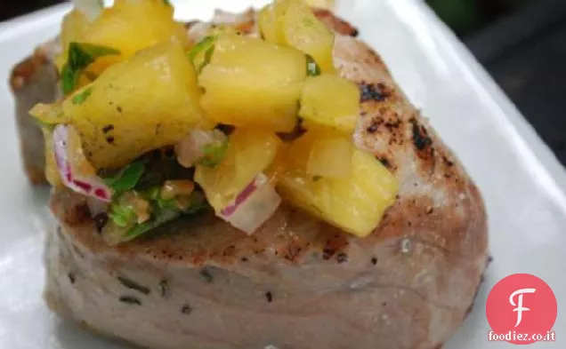 Tonno pinna gialla con salsa di ananas fresco
